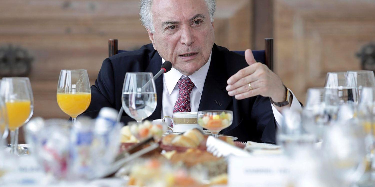 Brasiliens tidigare president Michel Temer. Arkivbild.