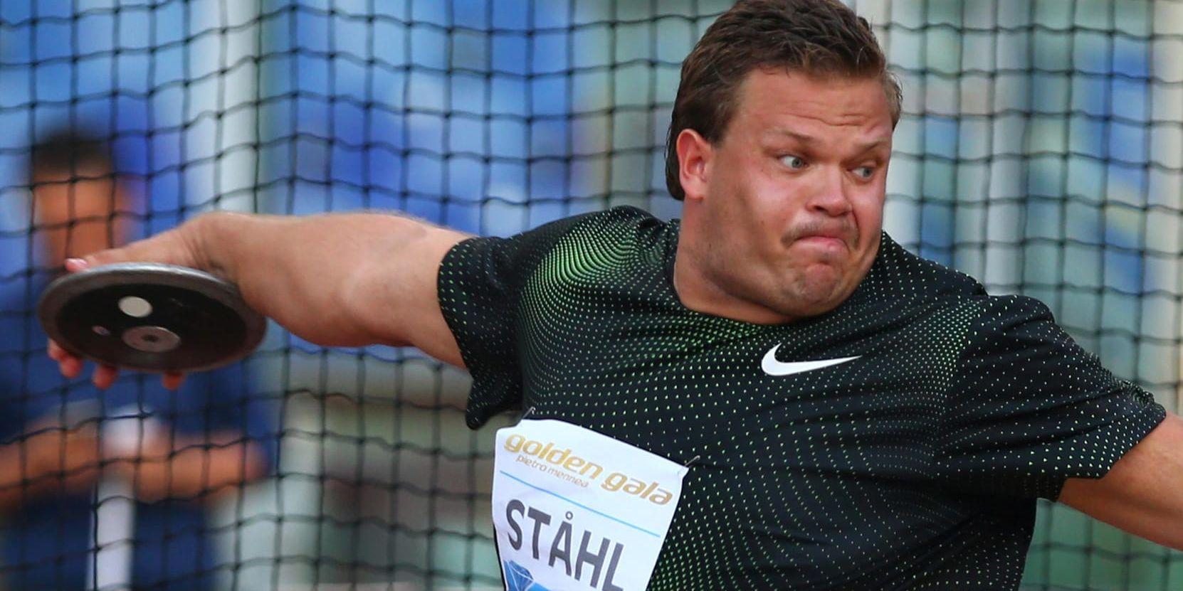 Daniel Ståhl i herrarnas diskus under Diamond League-tävlingen på Olympiastadion i Rom, Italien.