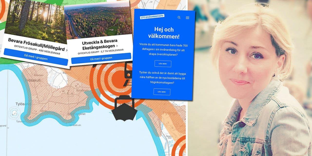 Flera grupper i sociala medier har kritiserat Halmstads nya översiktsplan. Det senaste uppropet är sajten ”Framtidsplan 2050 – ett invånarinitiativ”, som Alexandra Kamis ligger bakom. 