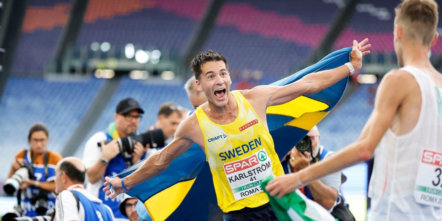 Perseus Karlström tar EM-guld i 20 kilometer gång i Rom.