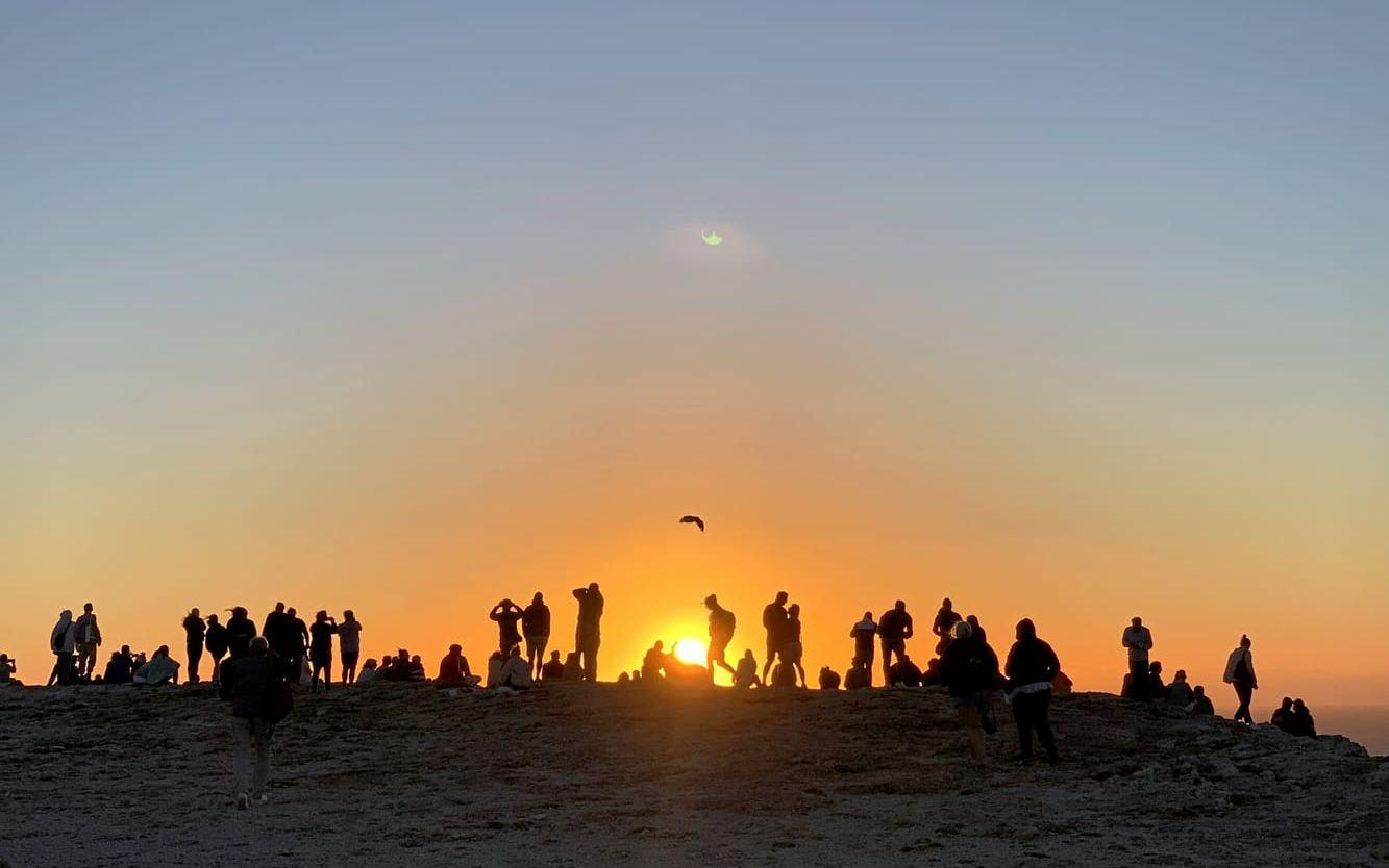 Solnedgång i Sagres, som ligger drygt två mil från Burgau och som brukar kallas ”världens ände”. 