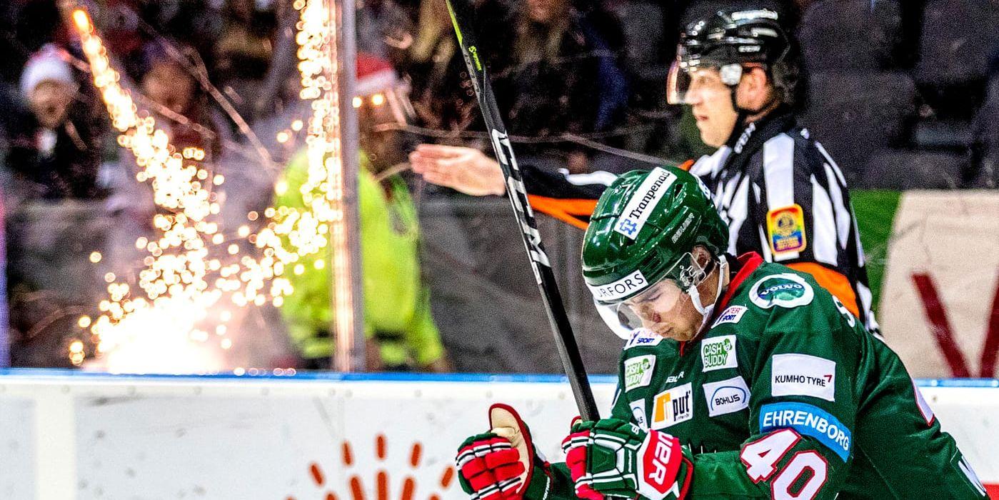 För andra matchen i rad gjorde Frölundas Joel Mustonen mål mot Örebro – klubben som ratade honom. Arkivbild.