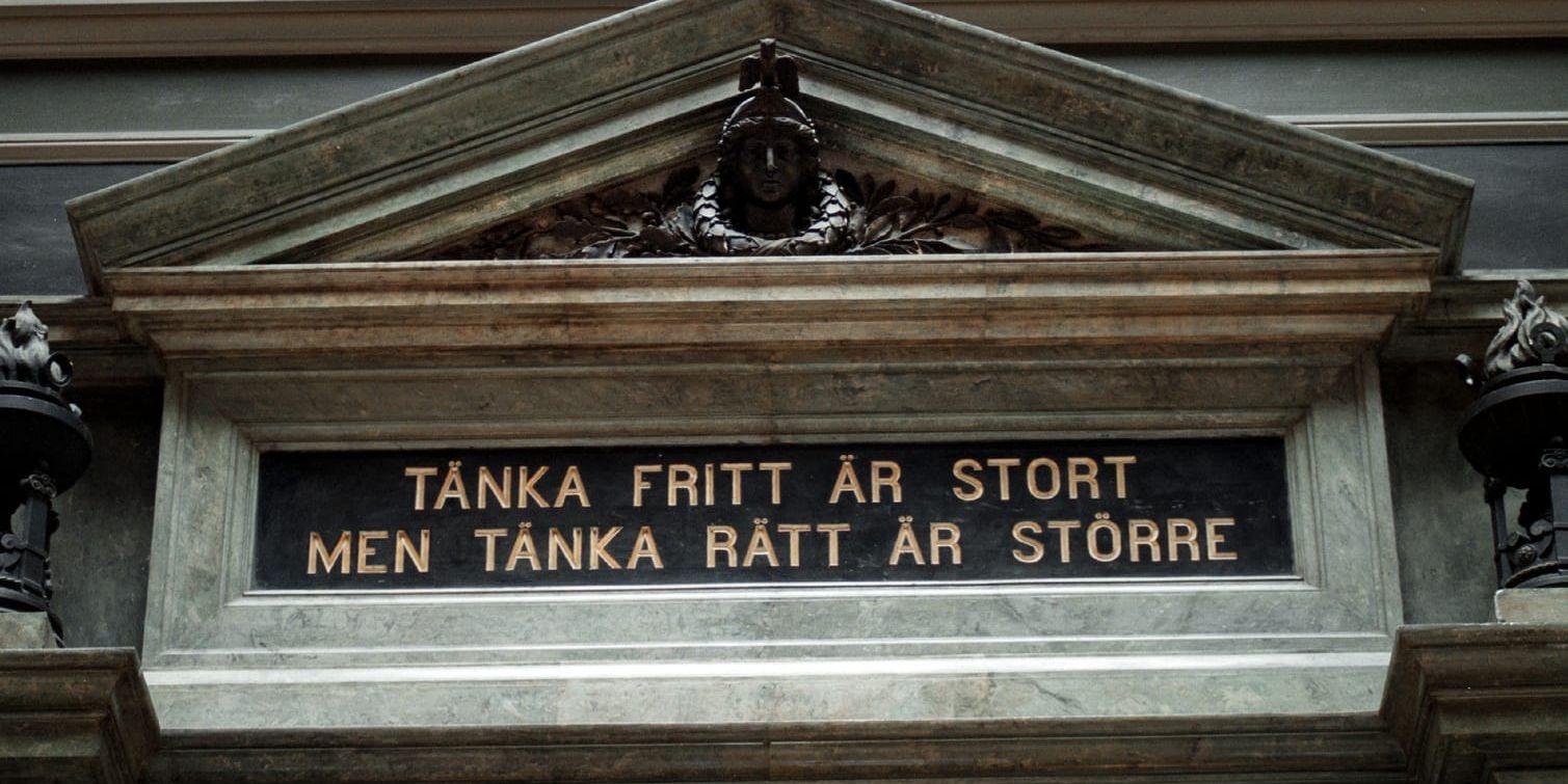 Nja. Tänka fritt är stort, men tänka rätt är större, står det på Uppsala universitet. Utan fria tankar kommer vi ingenstans.