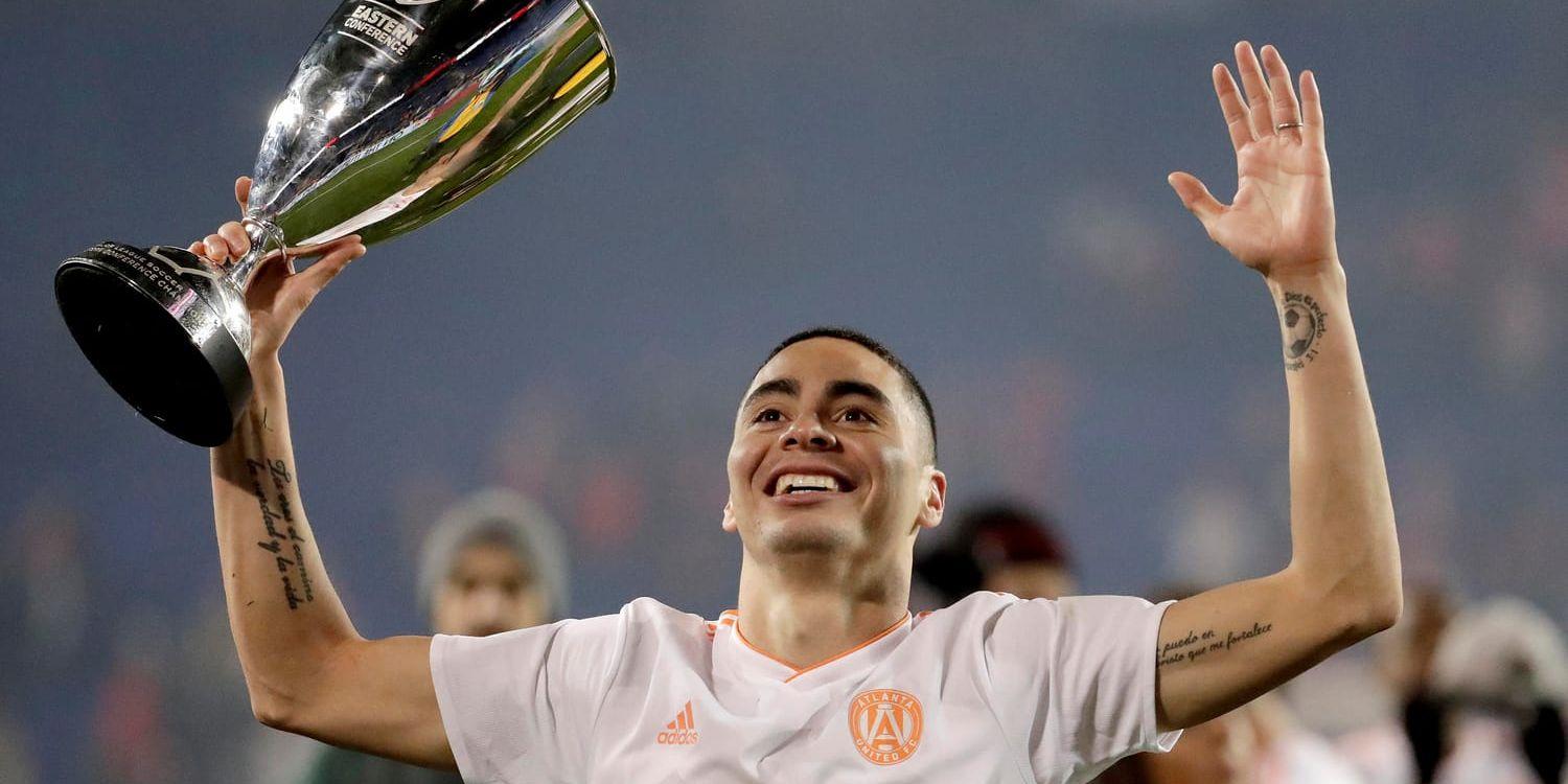 Miguel Almirón, MLS-mästare med Atlanta, är klar för spel i Premier League-klubben Newcastle. Arkivbild