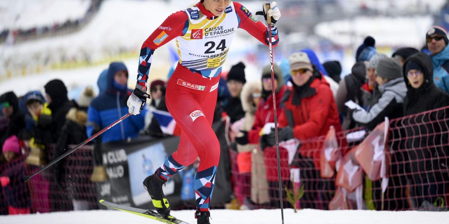 Kristine Stavaas Skistad knäckte svenskorna i sprintfinalen.