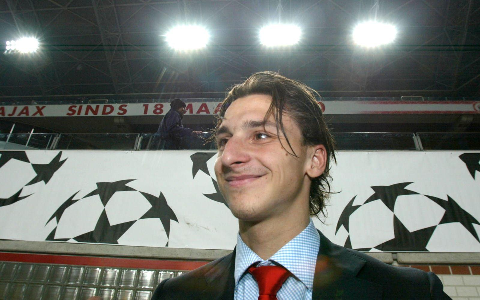 I september 2002 debuterade Zlatan i Champions League. Hur det gick i matchen mot Lyon? Han gjorde två mål. Foto: Bildbyrån