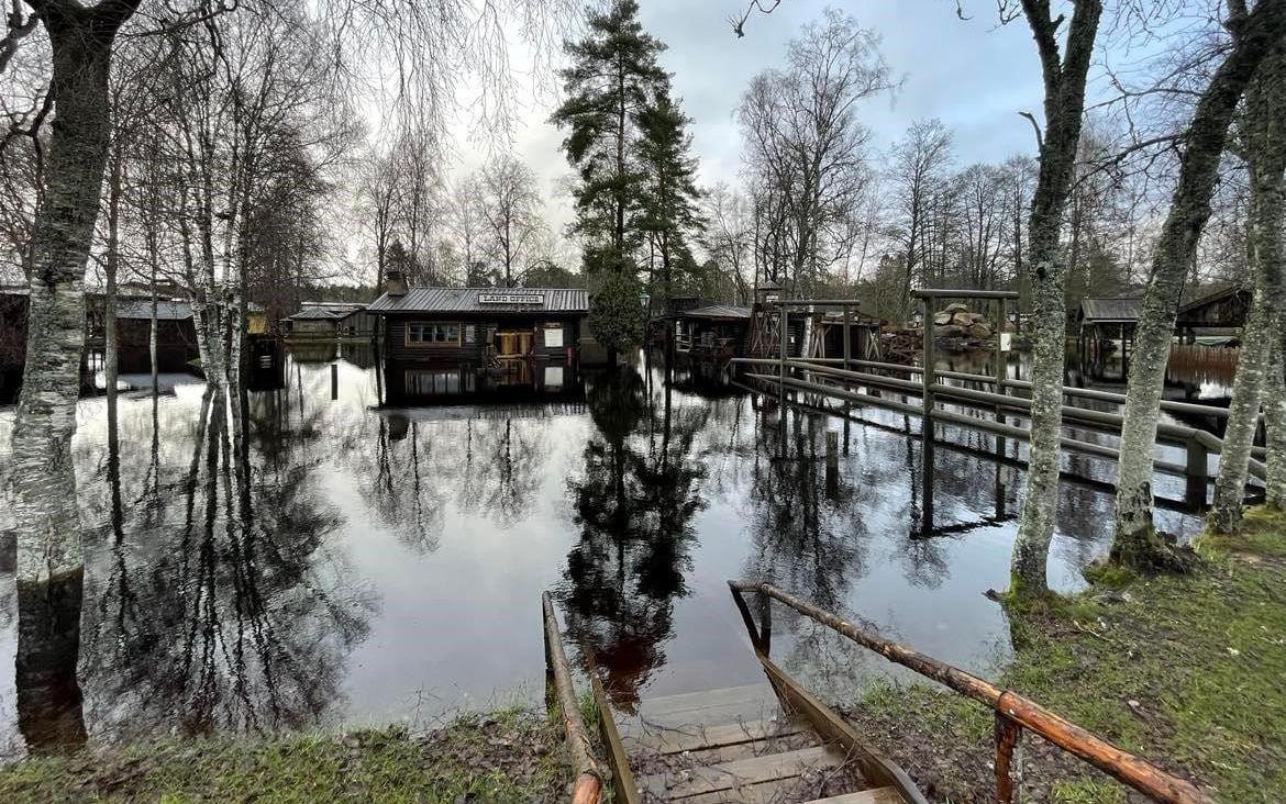 High Chaparral står under vatten efter senaste tidens höga vattenflöden i Jönköpings kommun. 