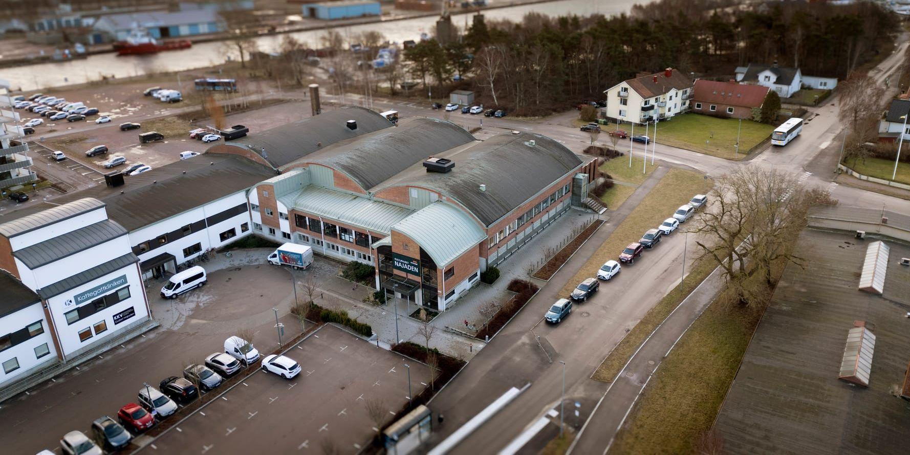 Kulturhuset Najaden är en lågpunkt vid kraftiga skyfall.