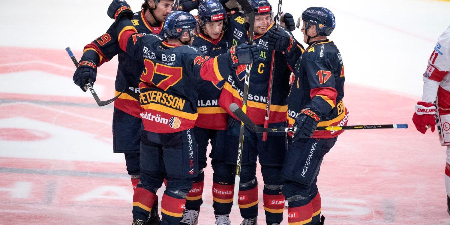 Djurgården jublar efter 4–3 mot Timrå.