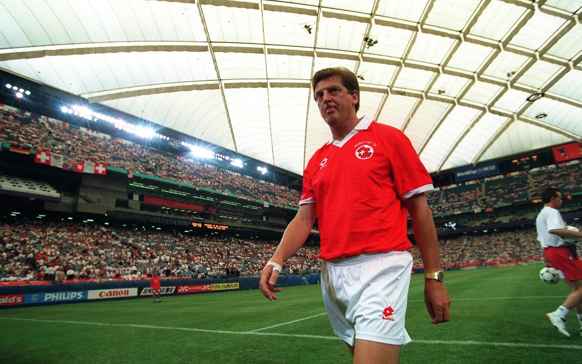 Hodgson i Schweiz färger under VM-turneringen i USA 1994 då engelsmannen var förbundskapten i alplandet.