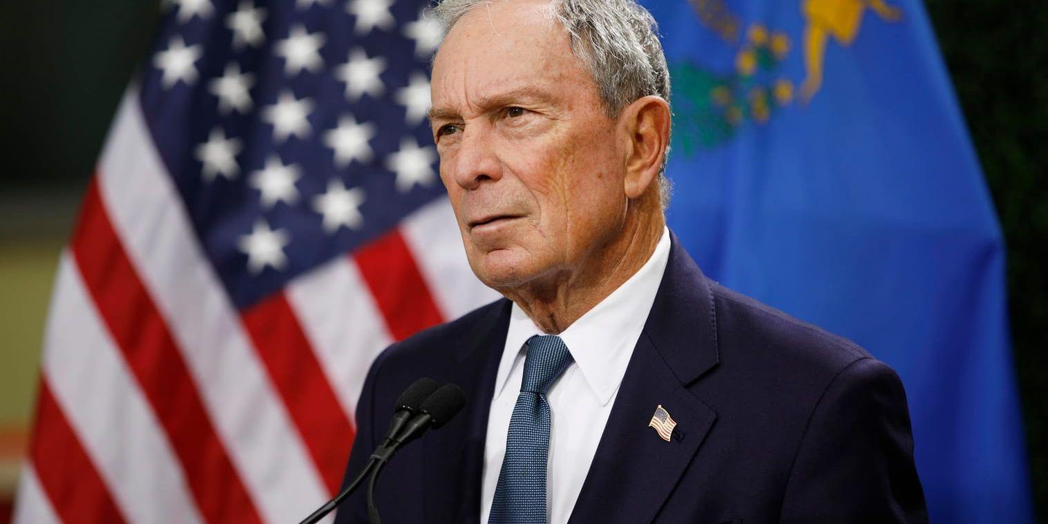 Michael Bloomberg kommer inte att ställa upp i USA:s presidentval. Arkivbild från den 26 februari.