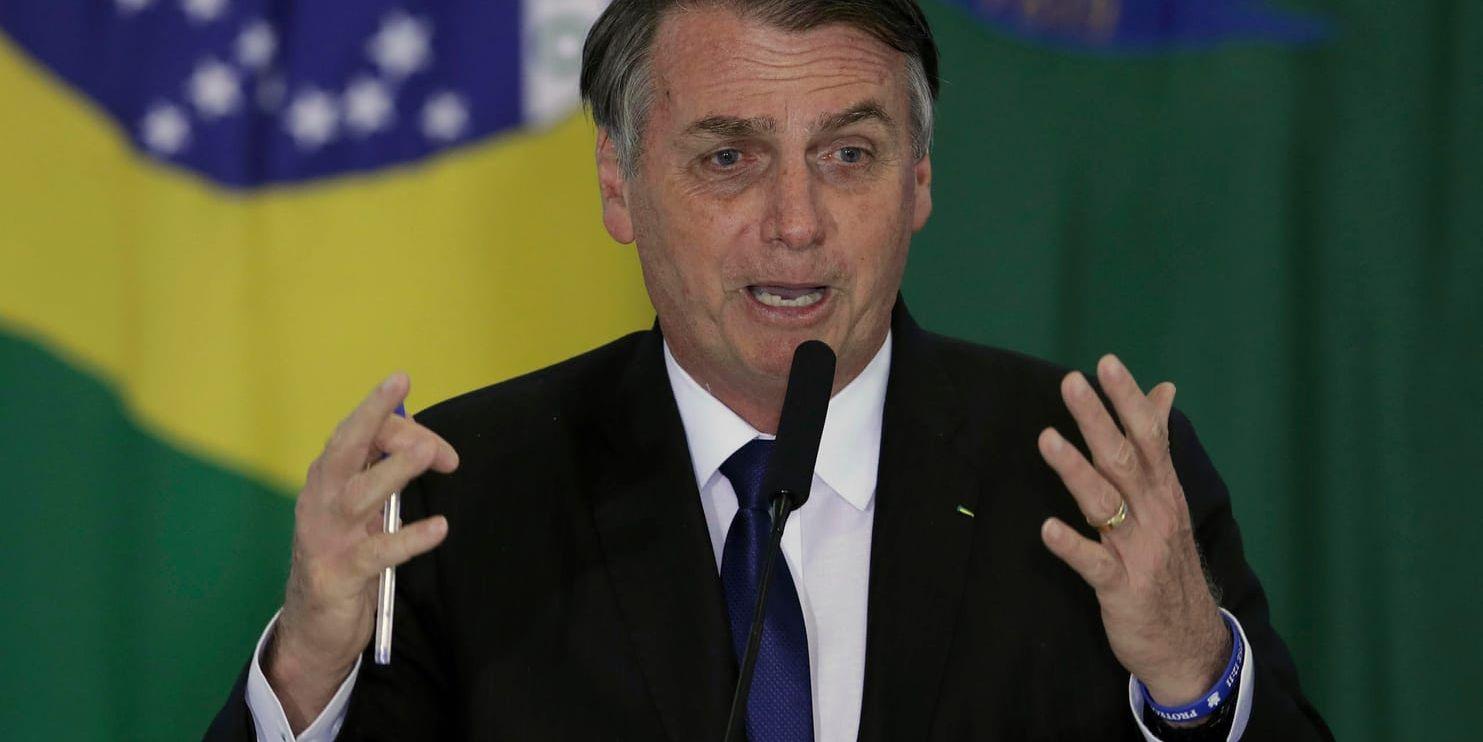 Brasiliens president Jair Bolsonaro. Arkivbild.