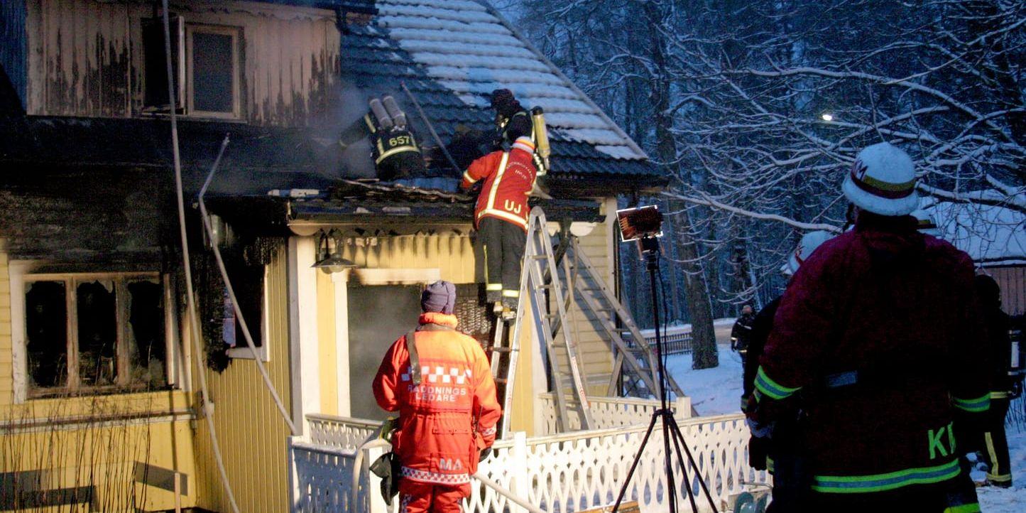 Den tionde misstänkta branden i Unnaryd inträffade i ett grannhus till Alebo pensionat.